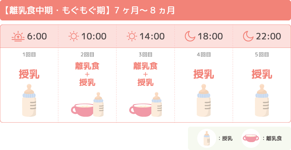 【離乳食中期・もぐもぐ期】7ヶ月～8ヵ月